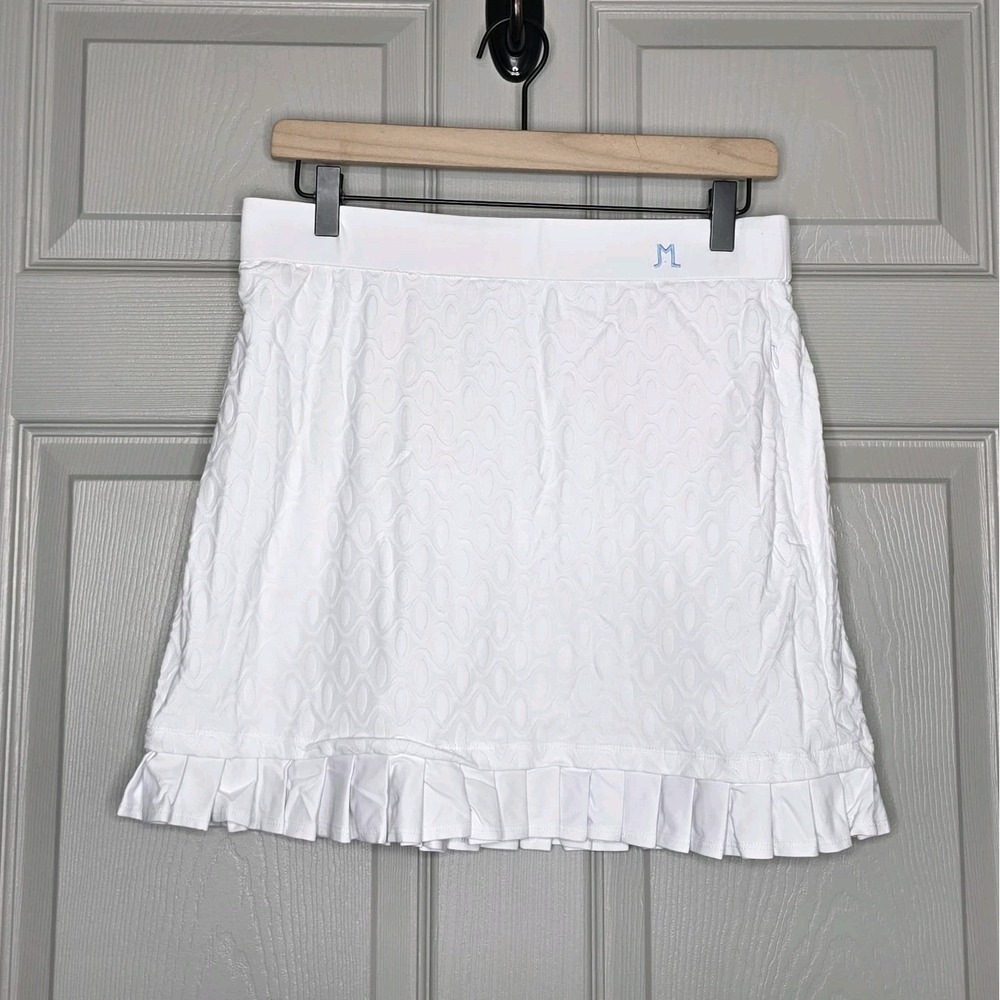 J.McLaughlin White Agnes Mini Skirt Skort Catalina Knit Pickleball Tennis Medium